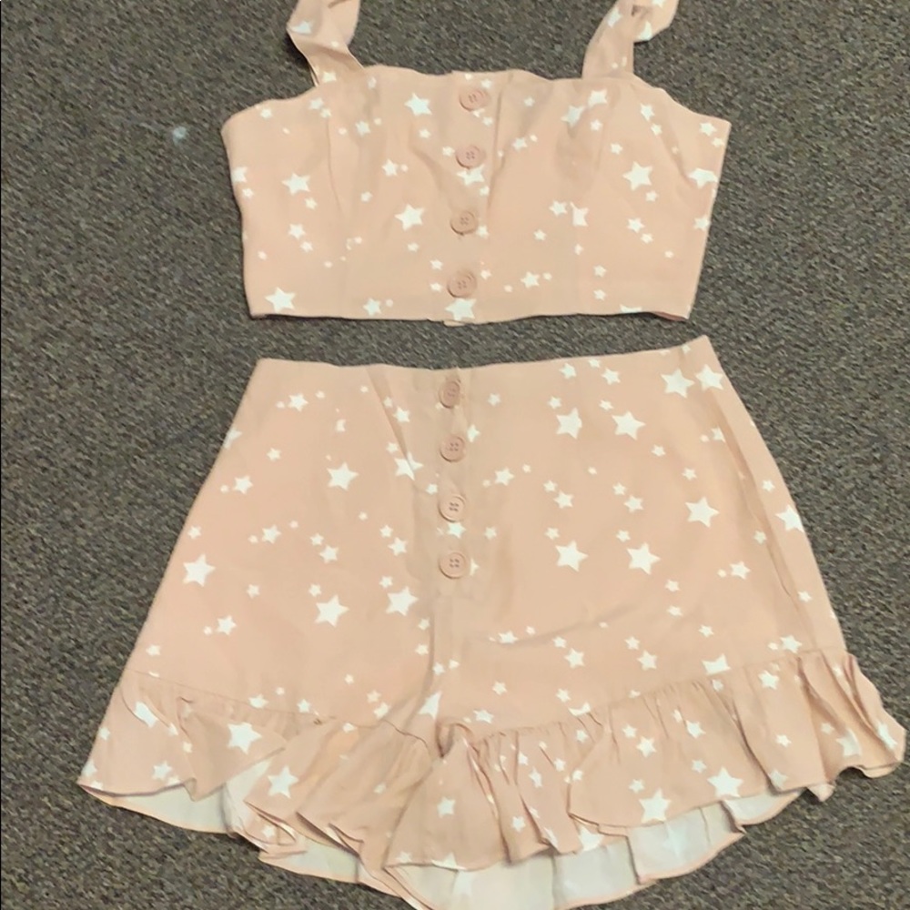 Pink Stars Shorts Set - Picture 1 of 6